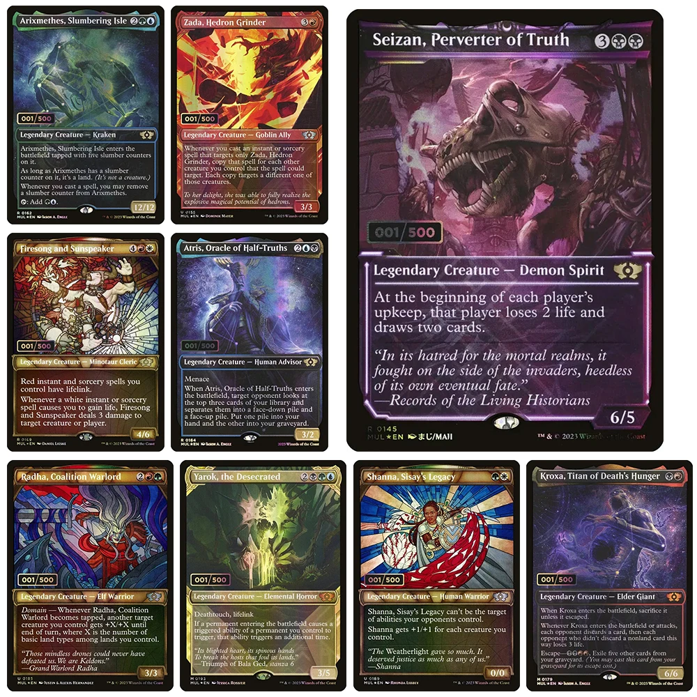 

Magic the Gatherings storms homemade Horobi Seizan Valduk Zada Arixmethes Atris Kroxa Yarok Collectible card flash board game
