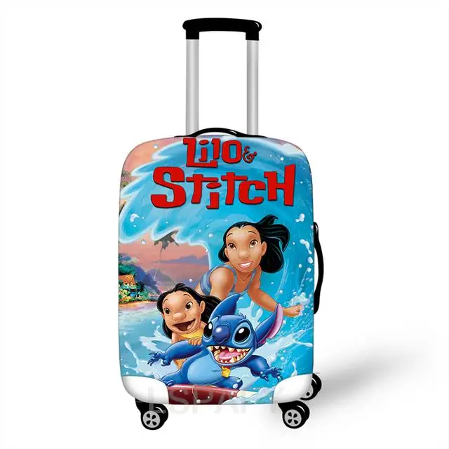 Disney-Fundas protectoras de Lilo Stitch para equipaje, protector grueso elástico para maleta, bolsa de polvo, funda de viaje de dibujos animados,