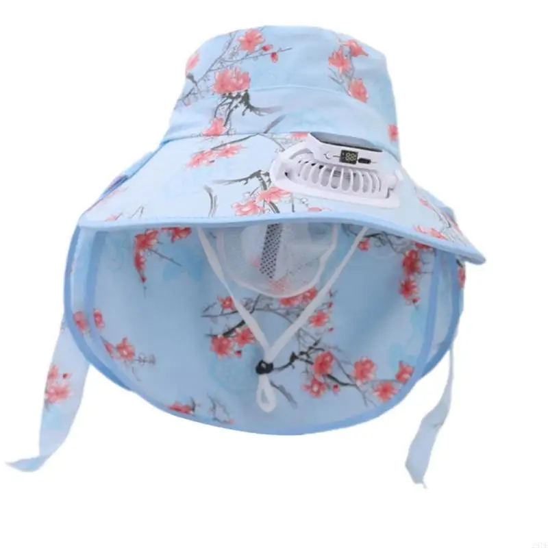 2025 NEW USB Charing Solar Power Fan Hat مع قبعة صياغة للوقاية من العنق الكبار #2