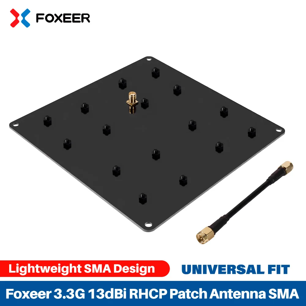 Foxeer 3.3G 13DBi RHCP Directional FPV Antenna High Efficiency SMA Connector 60 Degree Radiation Angle for Long Range Drone