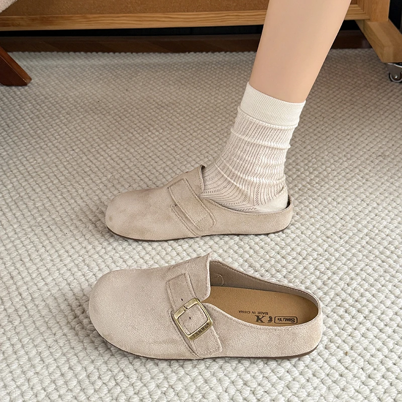 أحذية نسائية أنيقة للربيع/الخر - مراجعة Slip On Mule Flat وسعره