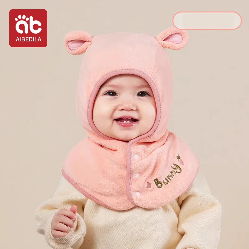 AIBEDILA autunno inverno neonato lavorato a maglia caldo sciarpa berretto ragazzo ragazza infantile solido Pullover cappello bambino paraorecchie