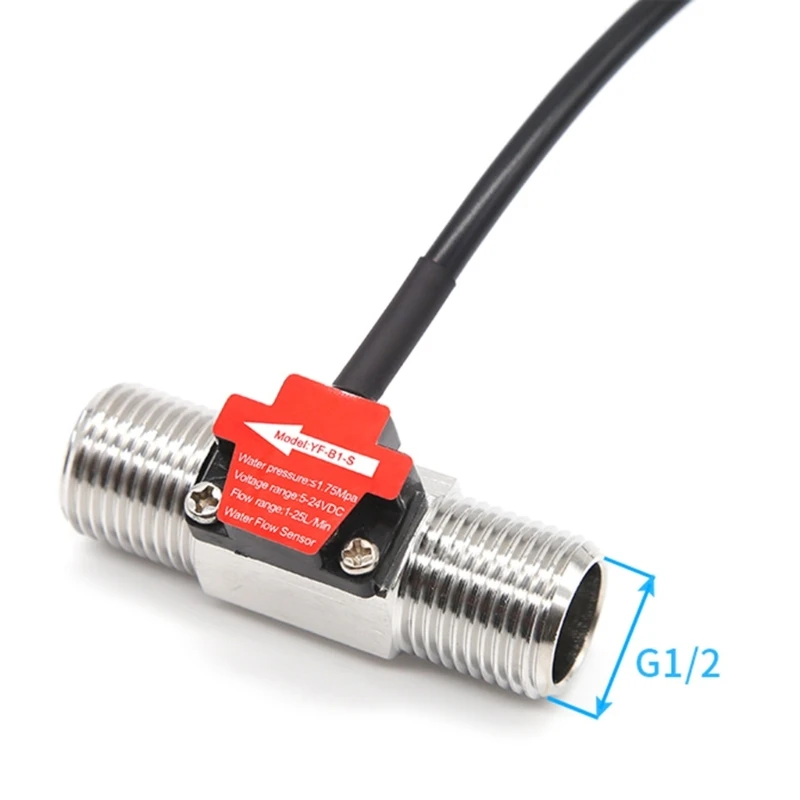 Capteur débit DN15, débitmètre d'eau en acier inoxydable, filetage externe