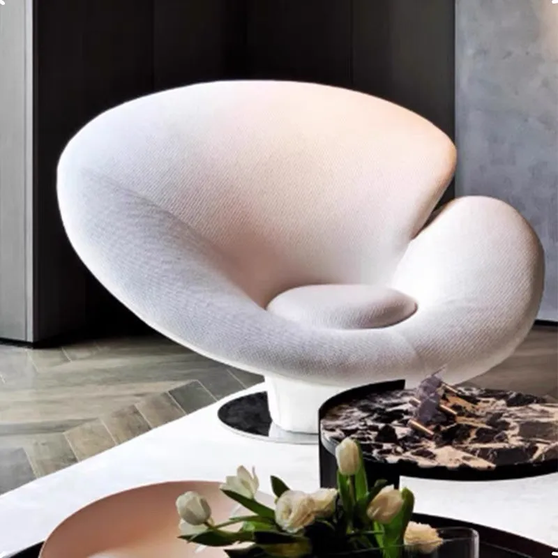 Italian fiberglass leisure chair art calla lily flower seat creative light luxury Ganoderma lucidum chair