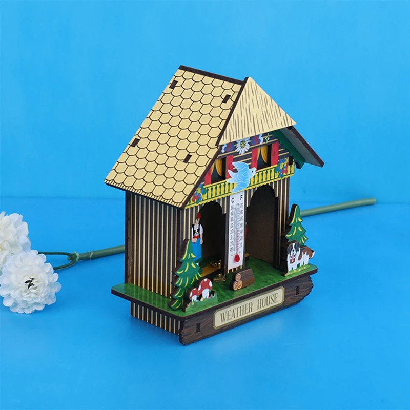 Sunny Rainy Box termómetro preciso para interiores, barómetro para el hogar, para la casa higrómetro, reloj colgante de plástico para mujer