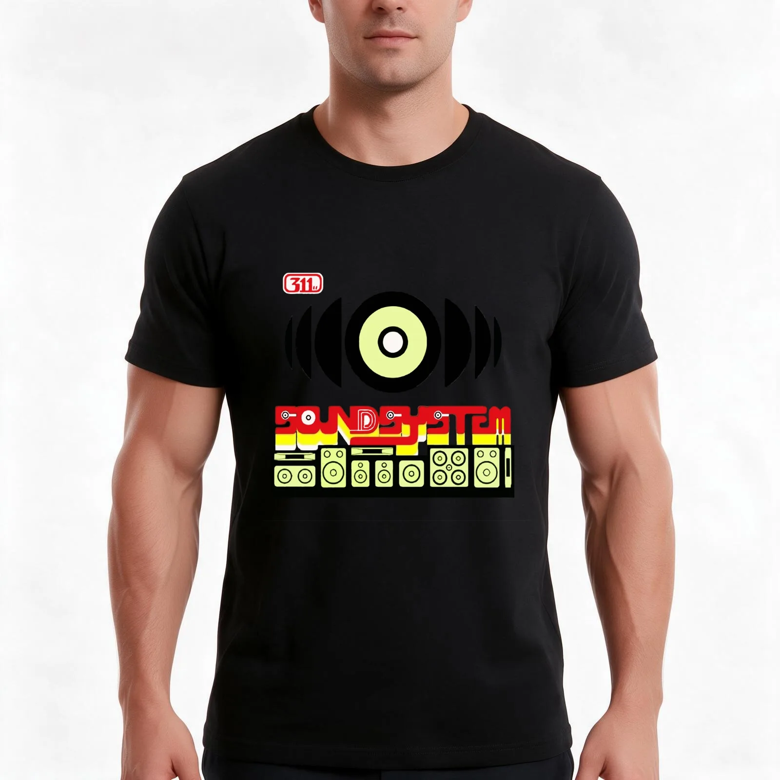 PaulineDM 311 Soundsystem T-Shirt, Summer Casual Cotton Tee, Oversized Streetwear Tops, Vintage Graphic Print, Unisex Men Women