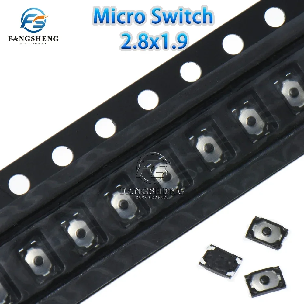 20/50/100pcs 2.8x1.9x0.65 U Tactile Push Button Switch Tact 4 Pin Micro Switch SMD Mini Thin Thin Film Key Light Touch Switch