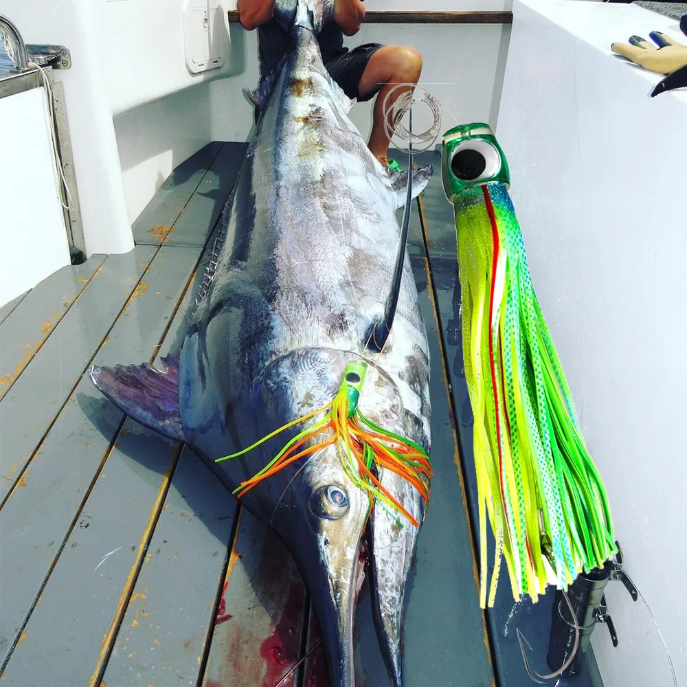 34 cm 260 g Wahoo-Köder Trolling Salzwasser Big Game Fishing Tiefsee-Bootsangeln Thunfisch-Köder Haken für Mahi Leurre Marlin Billfish – Detail 1