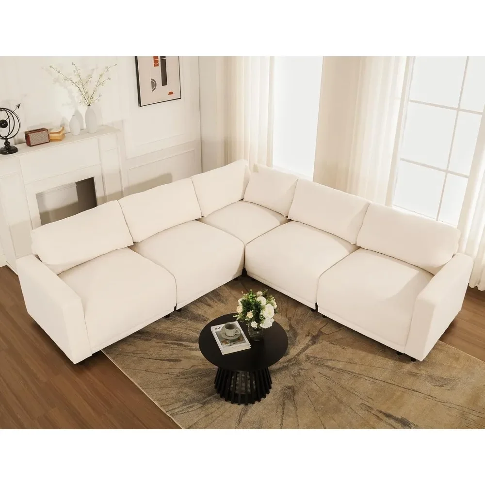 5 Seater L Shaped Couches for Living Room,103