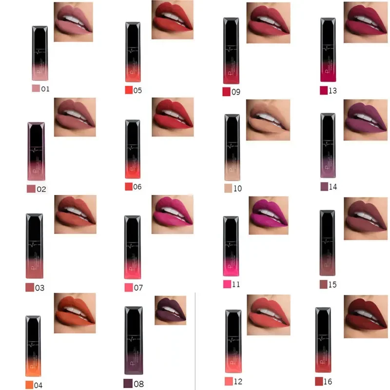 21 Colors Matte Lip Gloss Waterproof Nude Matte Velvet Glossy Hot Sale Liquid Lipstick Sexy Red Lip Tint  Lipgloss Makeup Gift