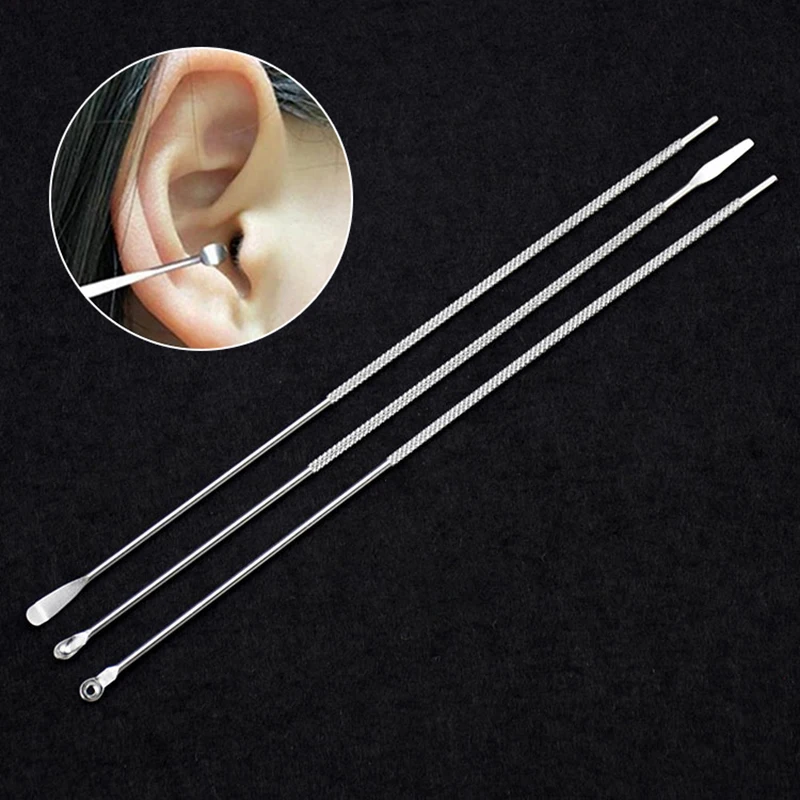 Stainless Steel Ear Spoon Ear Shovel Ear Wax Pick Curette Earwax Removal Picker Earpick Cleaner Tool For Kids Adults Health Care