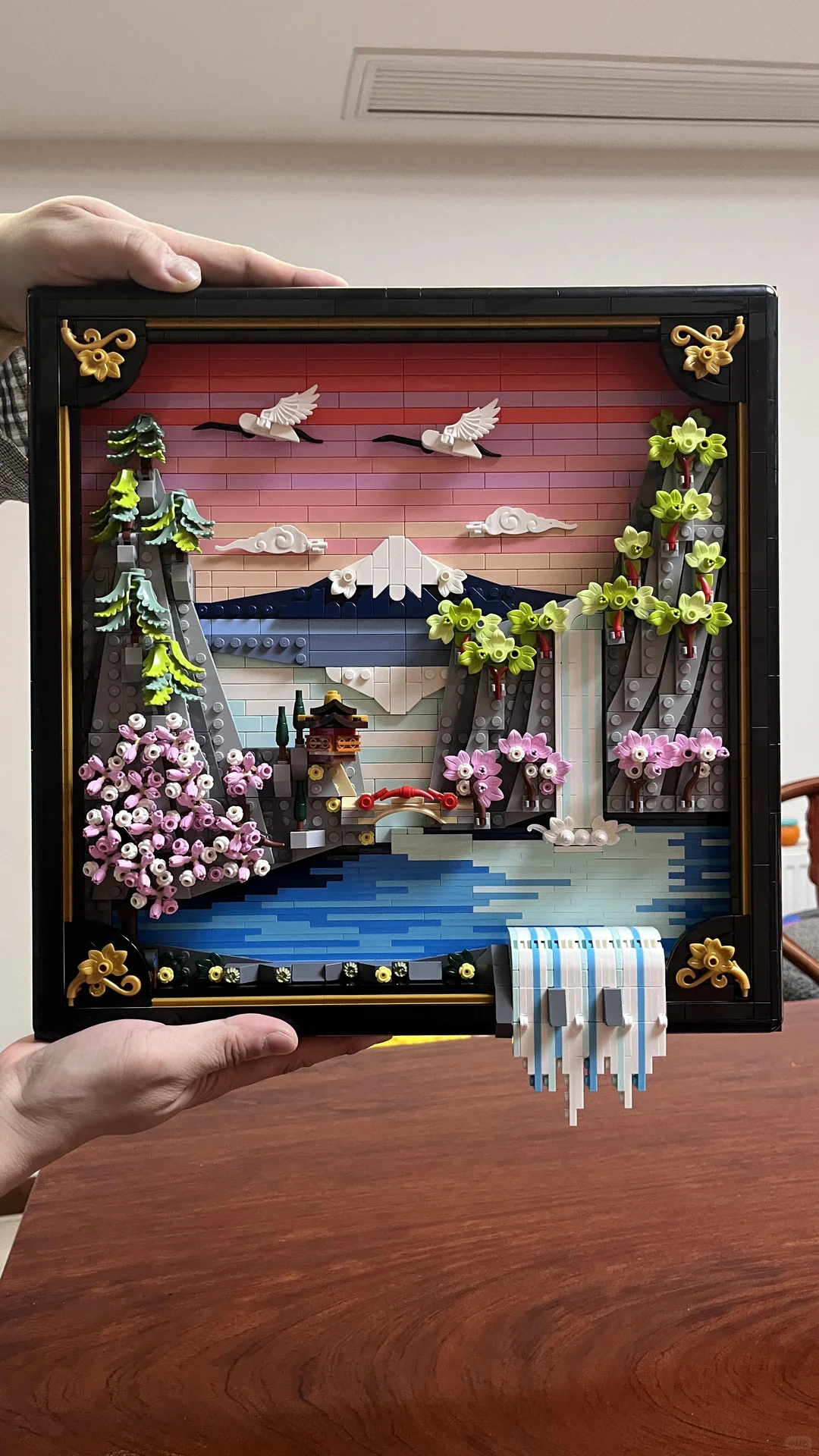 

New MOC Cherry Blossom Scenery Mural Model, Home Decor Ornament, Holiday & Birthday Gift
