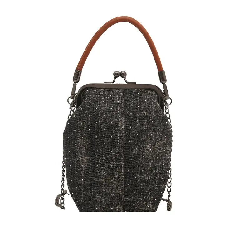 Neue 902-Denim-Tasche, Umhängetasche, Umhängetasche, Clutch, modisch, lässig, Pendler, literarische Handtasche