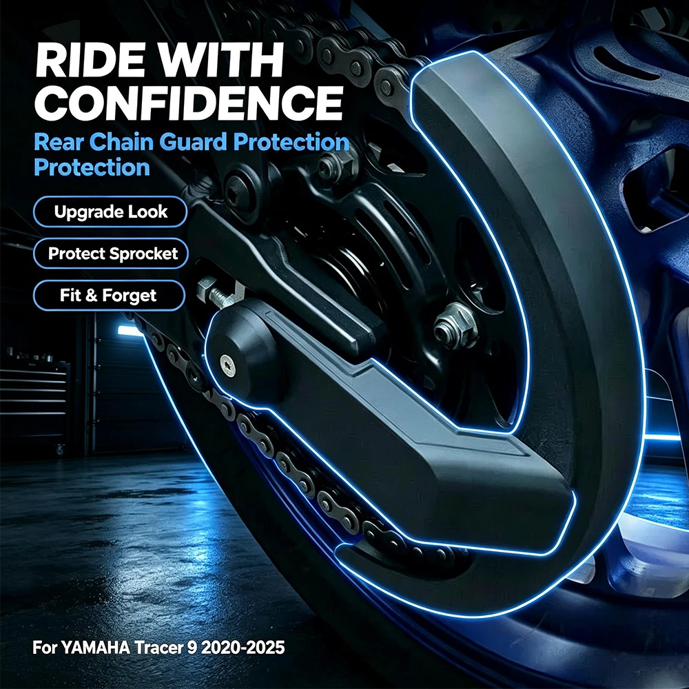 Motorcycle Anti-Splash Chain Guard For YAMAHA Tracer 9 2020-2025 Plate Chain Guard Cover Rear Wheel Cleaning Fender Protection