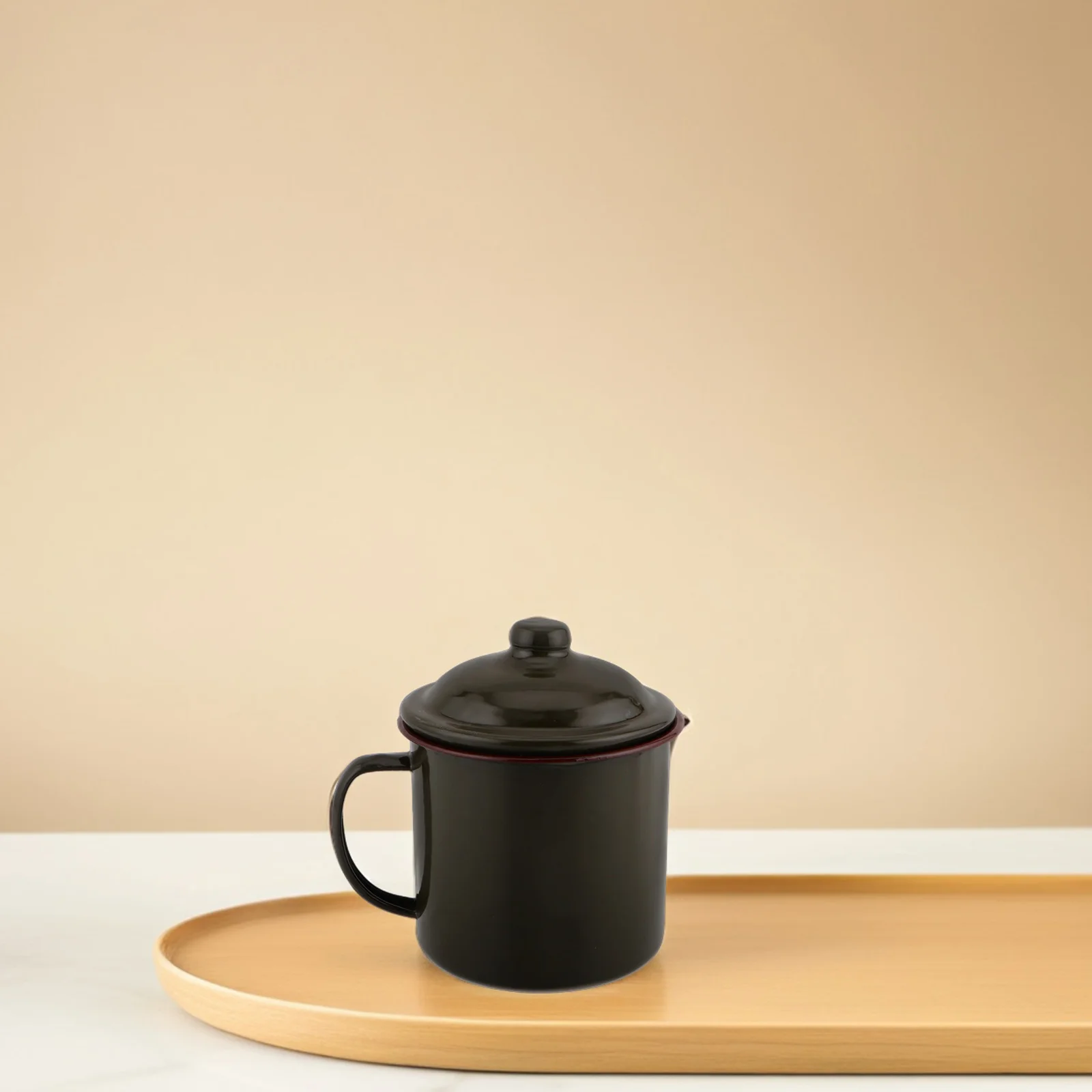 

Enamel Camping Mug 700 Ml Vintage Green Portable Coffee Tea Cup Outdoor Travel Hiking Backpacking Mug With Lid Durable