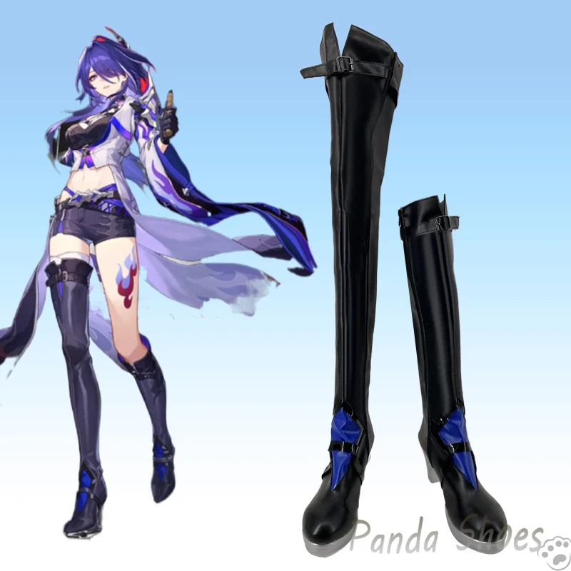 

Acheron Honkai: Star Rail Cosplay Shoes Anime Game Cos Boots Comic Cosplay Costume Prop Shoes for Con Halloween Party