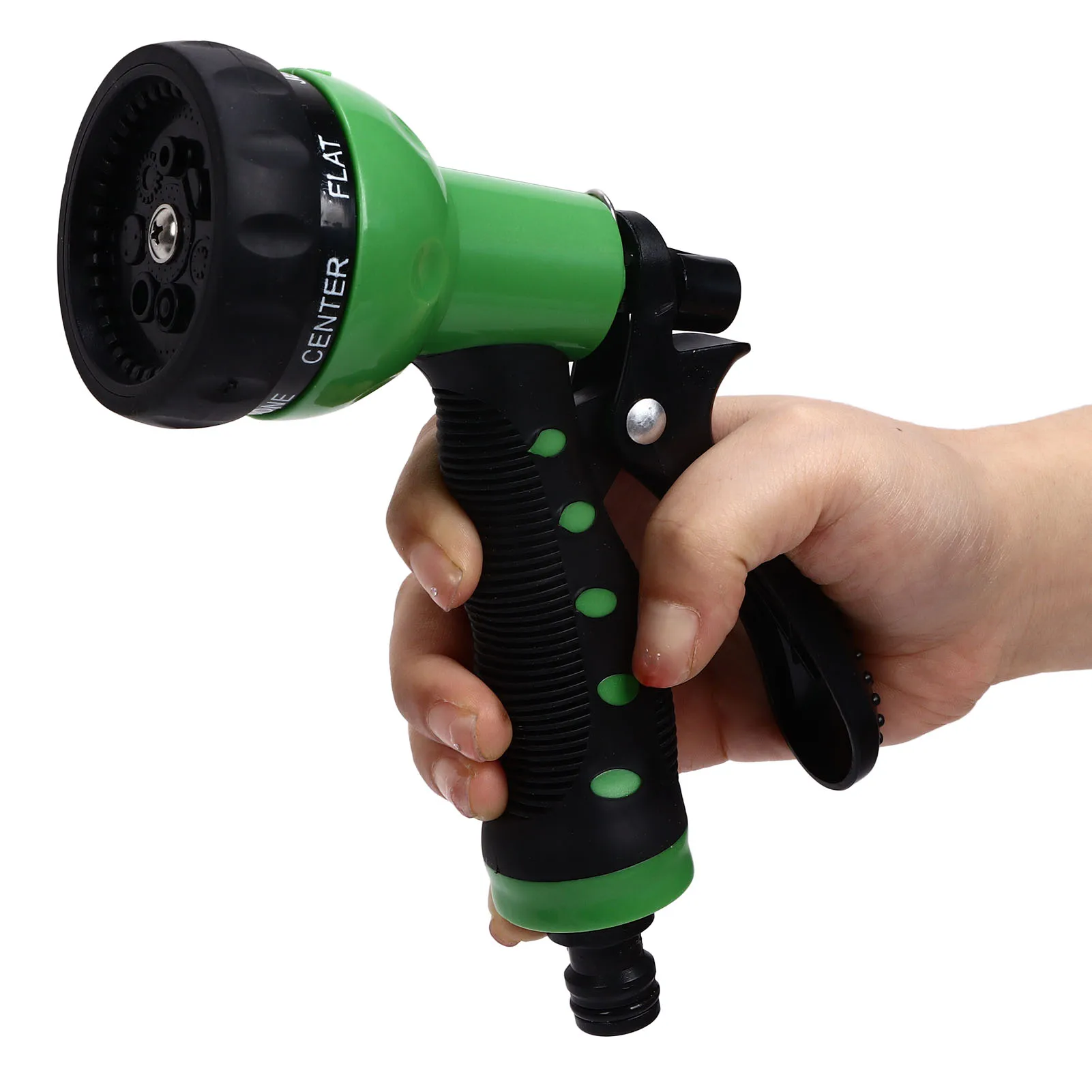 Coil Garden Water Hose 7 Modes Spray Nozzle EVA 15m Telescopic Spring Water Pipe for Watering Plants Lawns Washing Cars Pets