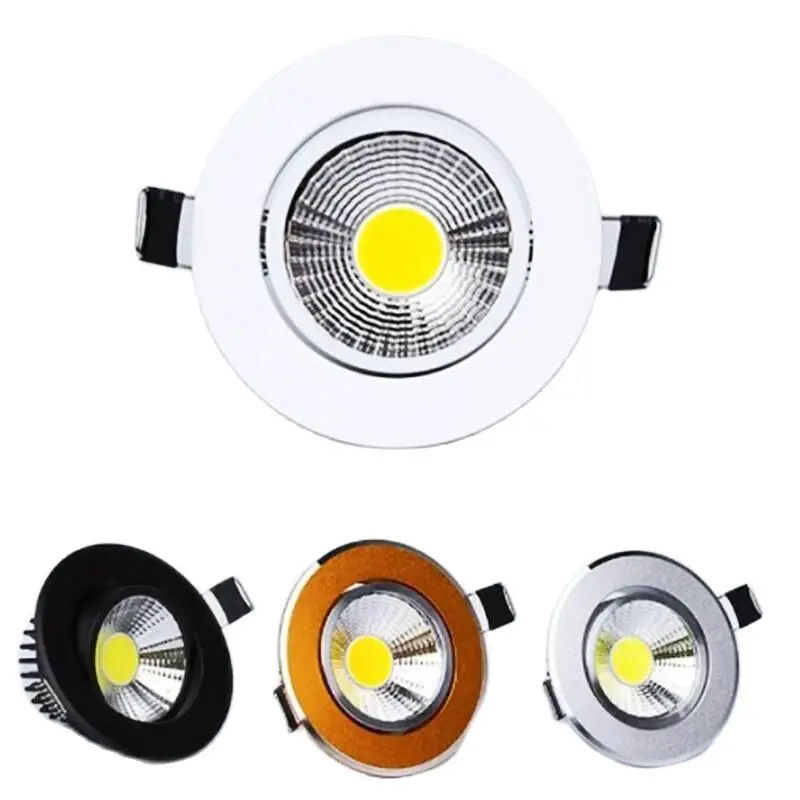 Recessed Down Light 3W 5W 7w 9W 12W 15W 18W LED Down Light Outdoor COB Dimmable LED Ceiling Light Bulb COB LED Spot Light 1pc