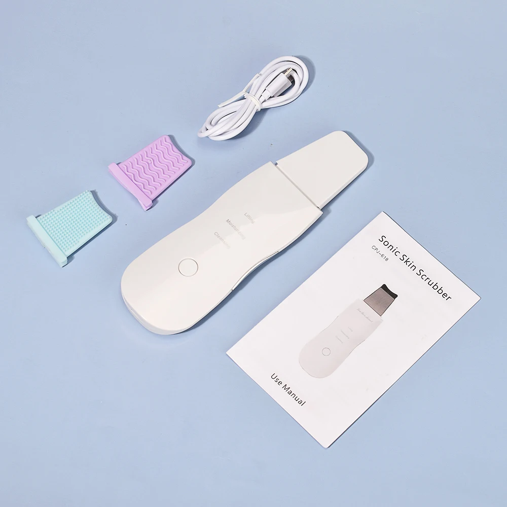 Vibração profunda purificador da pele removedor de cravo facial ma ssager limpador facial pá espátula não ultra-sônico rosto purificador peeling