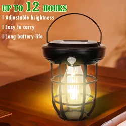 USB LED Camping Lamp Induction Tungsten Wall Lamp Retro Hanging Tent Lamp IP65 Waterproof Dimmable Camping Light Emergency Light