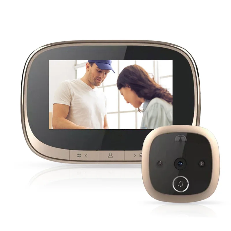 4.3 Inch Digital Doorbell LCD Color Screen 120 Degree Electronic Peephole Door Camera Viewer PIR Night Vision Outdoor Door Bell