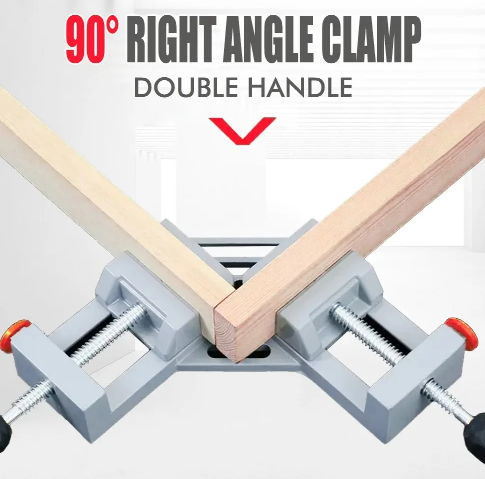 

Heavy Duty 90 Degree Right Angle Clamp, Aluminum Alloy Welding & Woodworking Jig for Photo Frames, Workbenches, Multi-Purpose