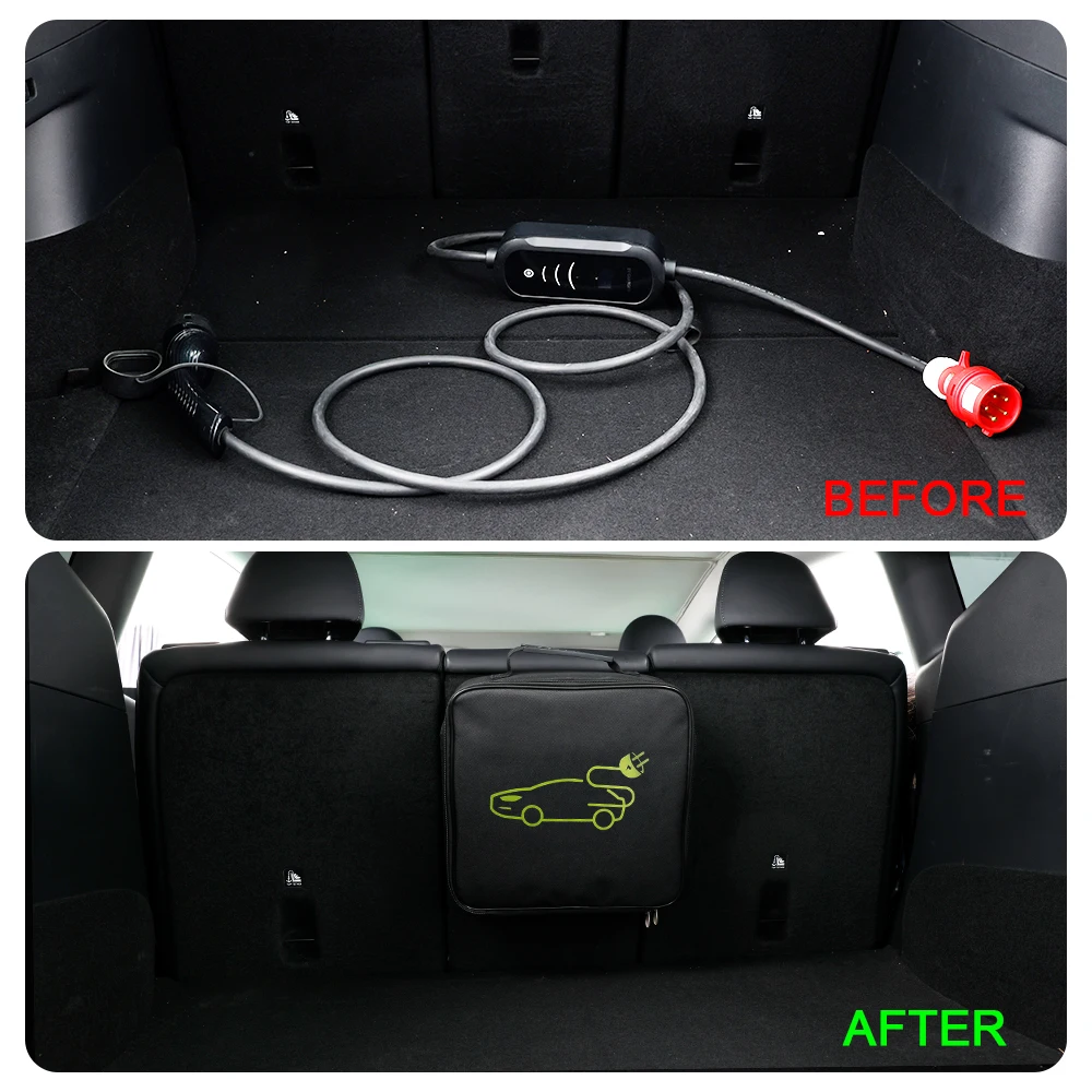 

Gocesan EV Charger Cable Storage Bag Vehicle Charging Cord Organizer Case Bag Waterproof Oxford Cloth