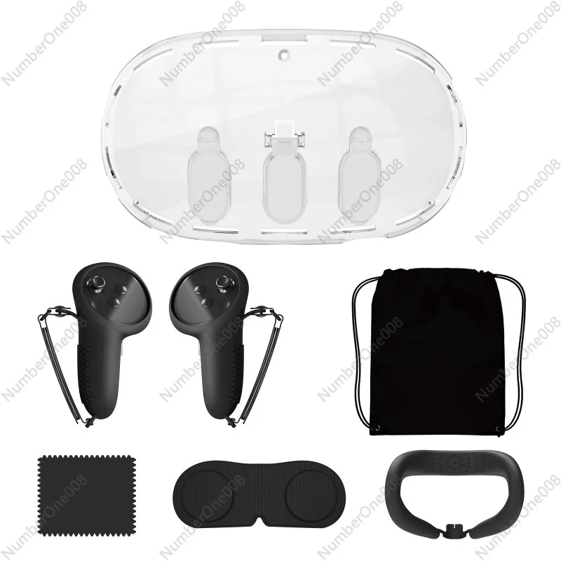 1 Set For Quest3 VR Protective Accessories Kit Dustproof And Anti-Scratch Lens Cover Soft Comfortable Sweat-Proof Face Shield