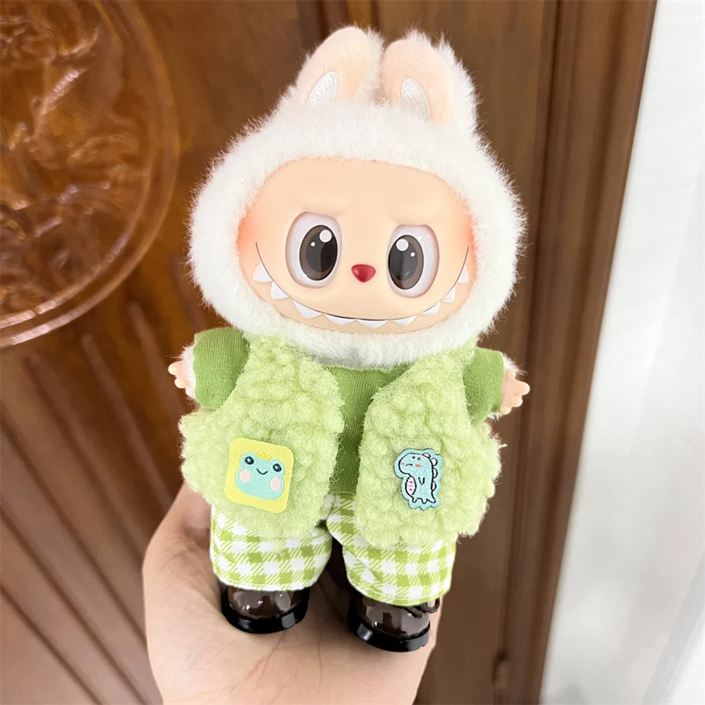 جديد صغير أفخم ل Labubu دمية الملابس مجموعة اكسسوارات 15-17 سنتيمتر دمية DIY بها بنفسك الملابس والاكسسوارات الهدايا