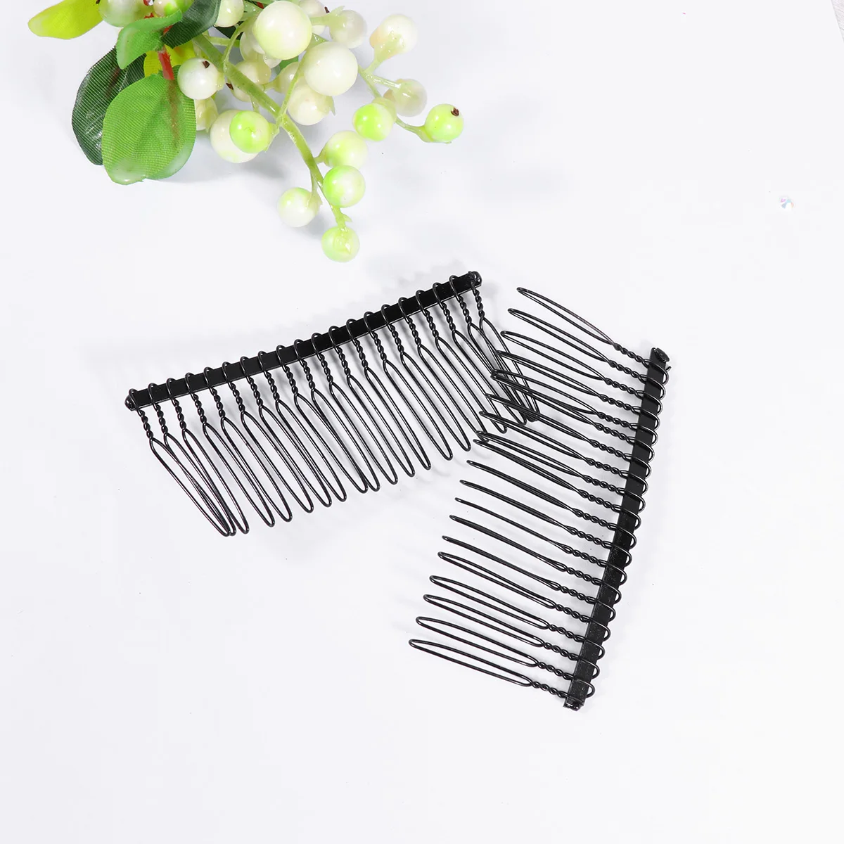 

5 Pcs Hair Comb Fashionable Metal Headgear Elegant Inserted Women Headdress Black