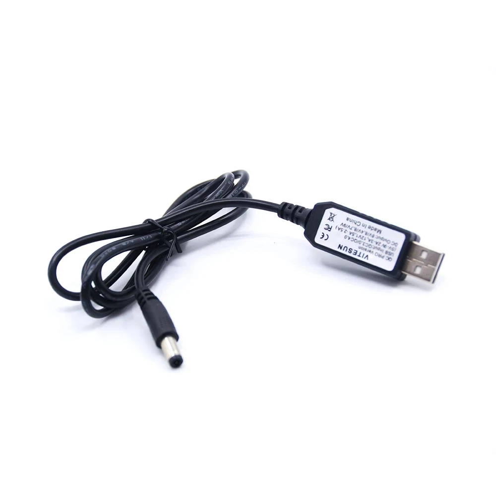 USB DC Cable Power Boost Line 5V-12V QC 3.0 Adjustable Voltage Step Up 5.5x2.5mm for WiFi Router LED Strip 12V Device