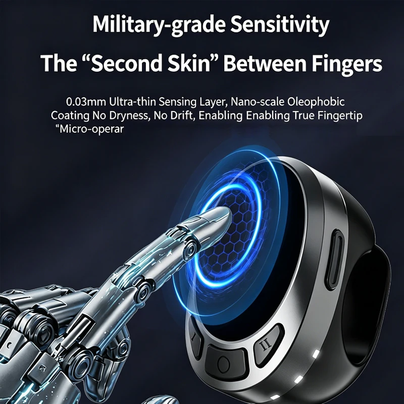 Bluetooth Ring Mouse Smartphone Remote Control Touch Button Remote Selfie Video Scrolling Tiktok Page Turner For iOS Android