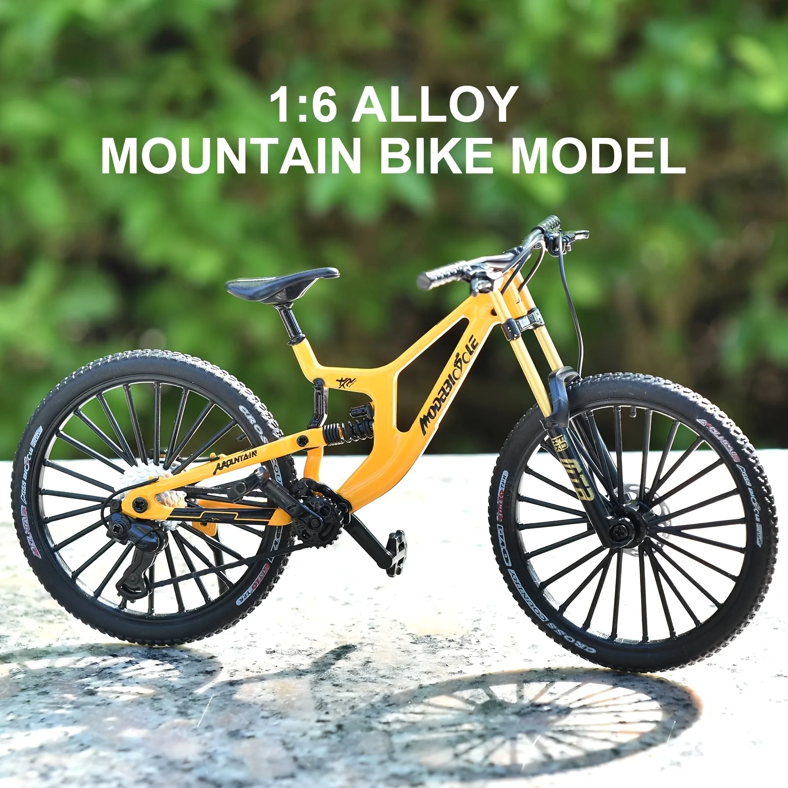 1:8 Scale Mini Alloy Finger Mountain Bike - Diecast Simulation Toy with Shock Absorption for Collection view 6
