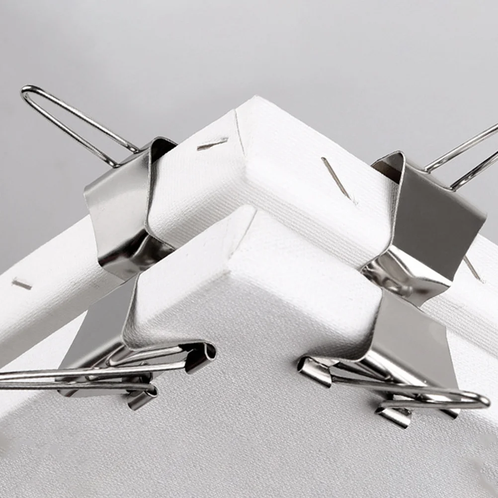 6 قطع من ملحقات اللوحة الزيتية المصنوعة من الفولاذ المقاوم للصدأ، مشابك قماشية متينة للفنانين، مستلزمات الرسم، ملحقات إطار الصورة