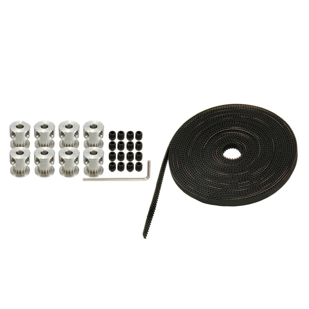 26PCS 5M Timing Belt 2GT 16T 5mm Aperture Pulley For RepRap For Prusa For Mendel For 3D Printer