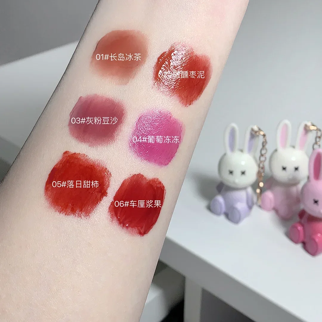 Gegebear-labios de terciopelo de conejo, maquillaje Shantou, mate, esmalte de labios de verano