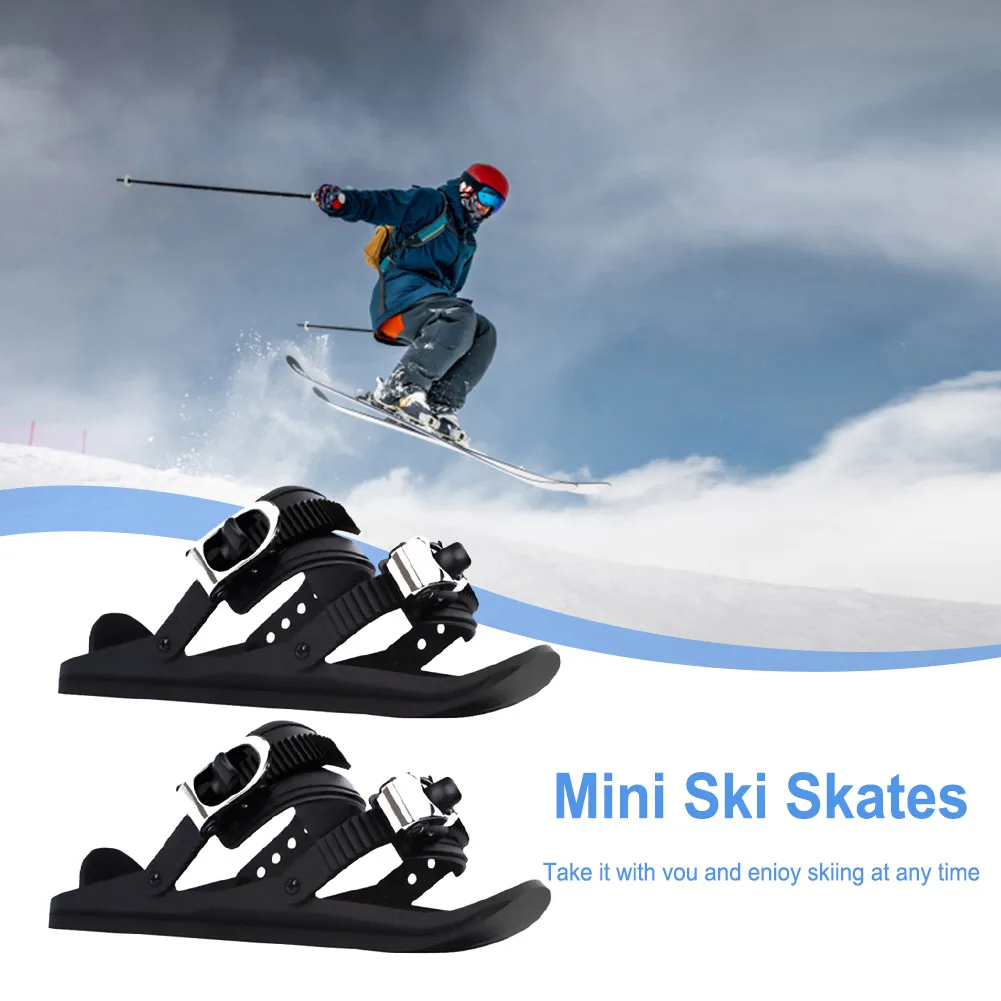 Mini pattini da sci corti Mini pattini corti da sci da pattinaggio Scarpa corta portatile Skiboard Snowblade per neve Inverno Sport all'aria aperta