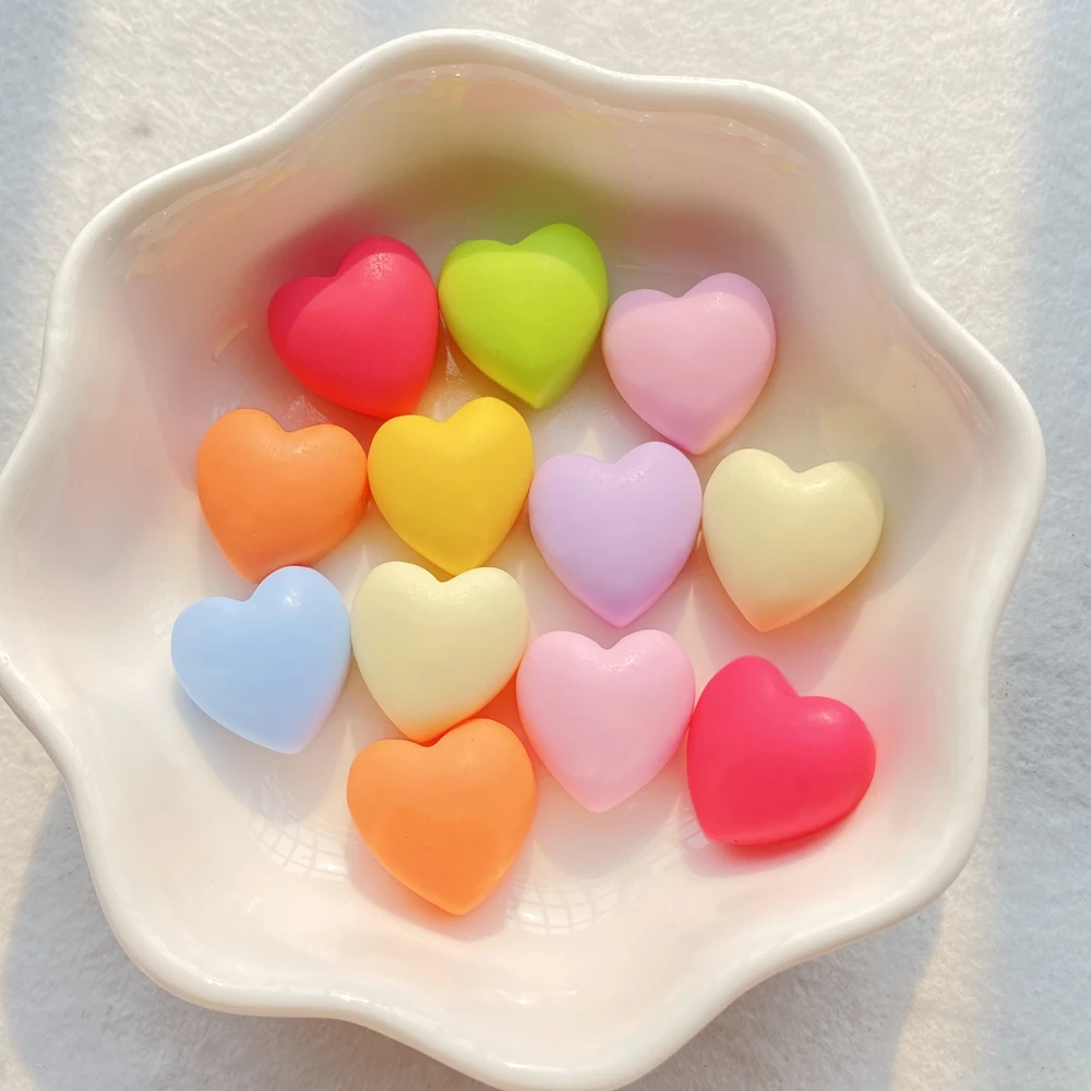 30pcs Glitter Resin Colorful Mini Cute Heart Shape Nail Art Flatback Rhinestone Applique DIY Wedding Scrapbook Decor Craft