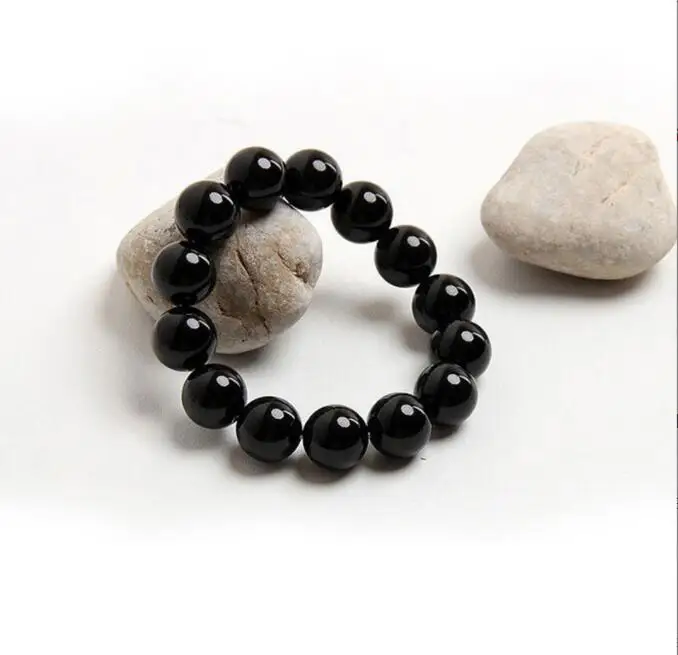 shungite bracelet Healing Gemstone Jewelry Bracelet,6mm 8mm 10mm Rich in Fullerenes 1pcs Wholesale