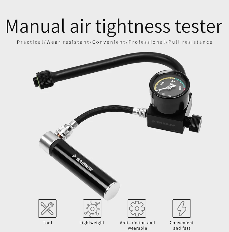 Barrow Pneumatic Leak Inspection Equipment GJQM-01 Water Cooling Side Leakage Tool for Testing Loop Blocks Computer Accessories