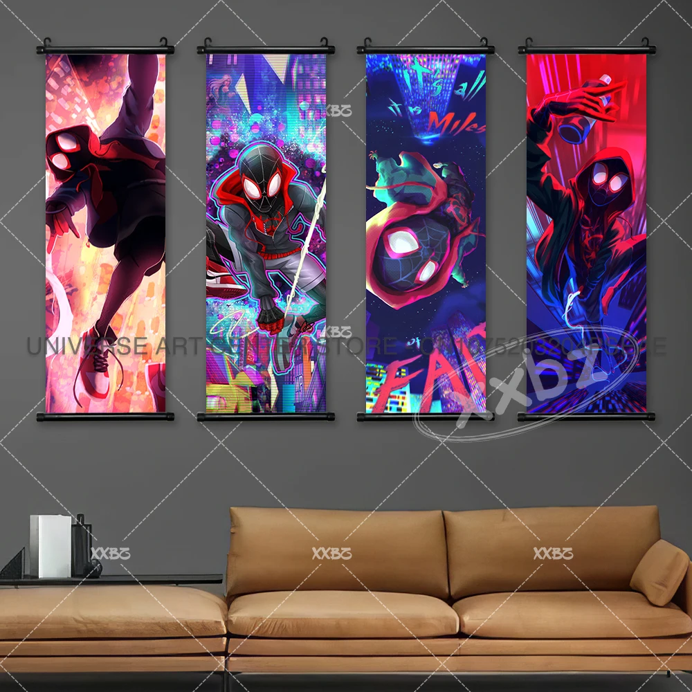 Spiderman Posters Marvel Hanging Painting Canvas Wall Art Disney Movie Poster Home Decoration Peter Parker Scrolls Picture Mural