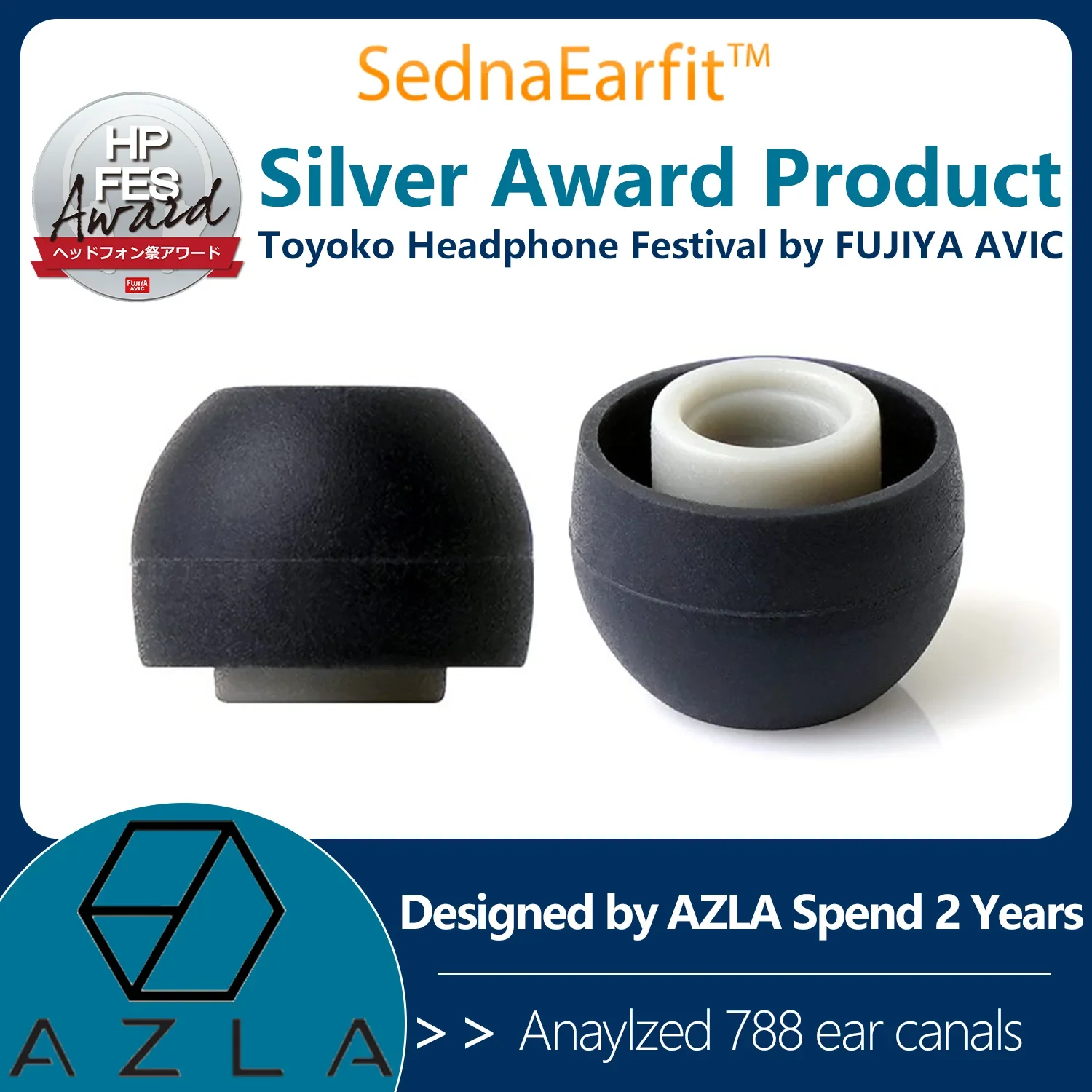أطراف أذن من AZLA Sednaearfit لسماعات الأذن Sennheiser Beyerdynamic سماعات أذن من السيليكون SednaEarfit أطراف أذن خفيفة لسماعات الرأس داخل الأذن