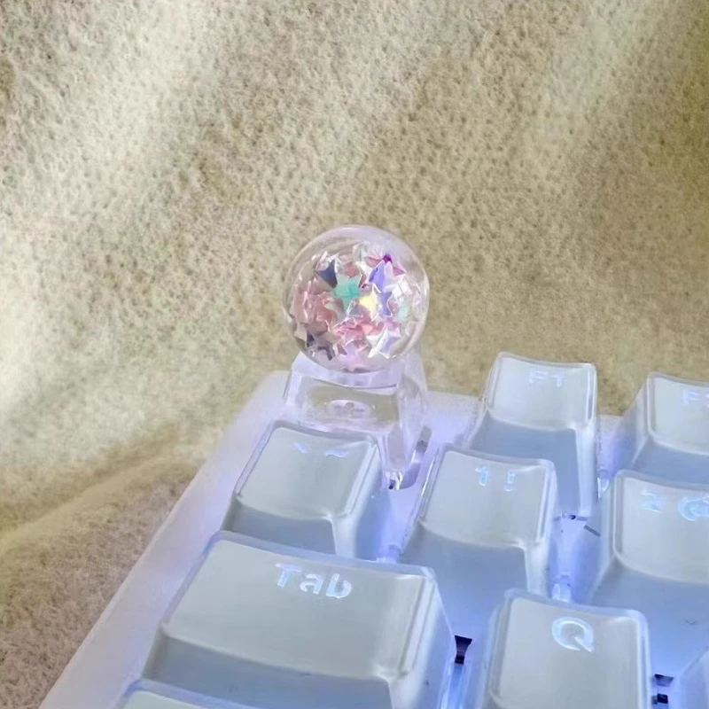 Transparent Crystal Ball Theme Keycaps Set 3D Resin Artisan Key Caps Custom Original Handmade Keycaps for Mechanical Keyboard - Image 2