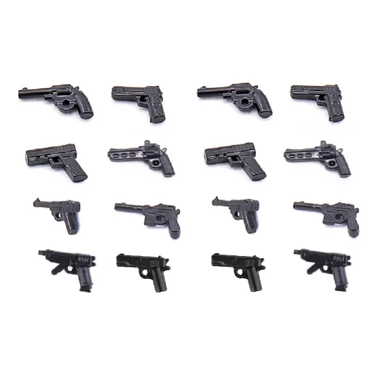 Ww2 Pistols Guns Army Weapons MOC Mini Action Figures No Playmobil City SWAT Police Military Building Block Brick Toys Juguetes