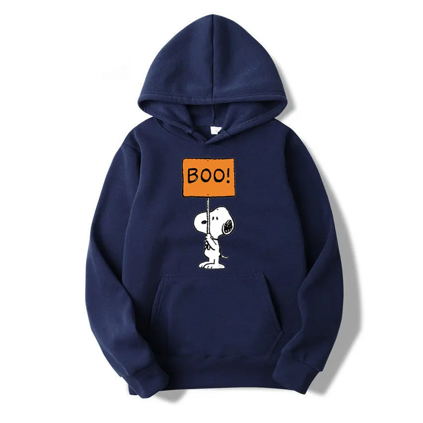 Halloween Snoopy Boo Hoodies Daily Streetwear Men Women Tops Outerwears Blouse Hoodies Harajuku Casual Graphic Cute Sweatshirts