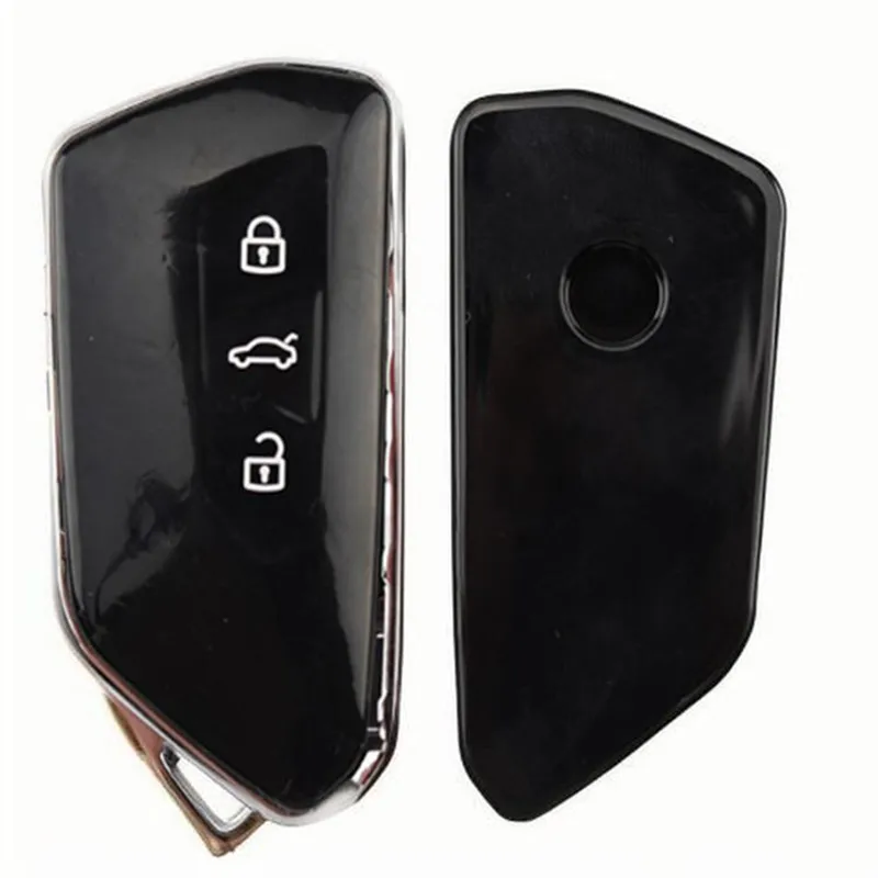 Carcasa de llave de Control remoto de 3 botones para Volkswagen Golf 8 MQB, carcasa de repuesto para tarjeta inteligente