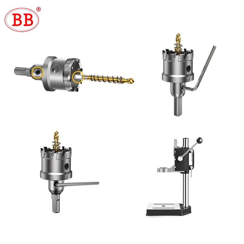 BB Hole Saw Drill Bit Carbide Alloy Edge Making Circular Hole Oppener Forester Bit TCT 15mm~100mm Stainless Steel Metal Wood