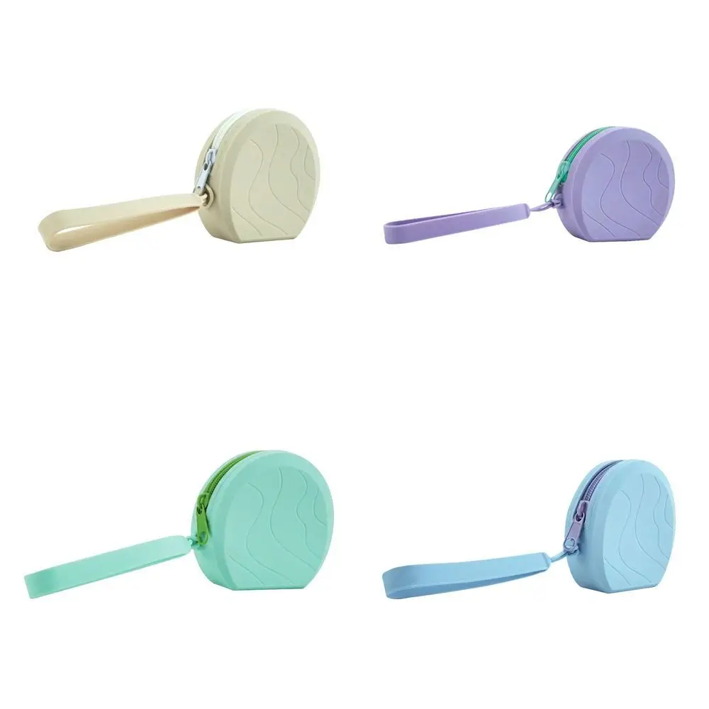 Morandi 색상 반원형 실리콘 화장품 가방 직사각형 동전 지갑 다기능 보관 가방 솔리드 컬러 메이크업 브러쉬 홀더