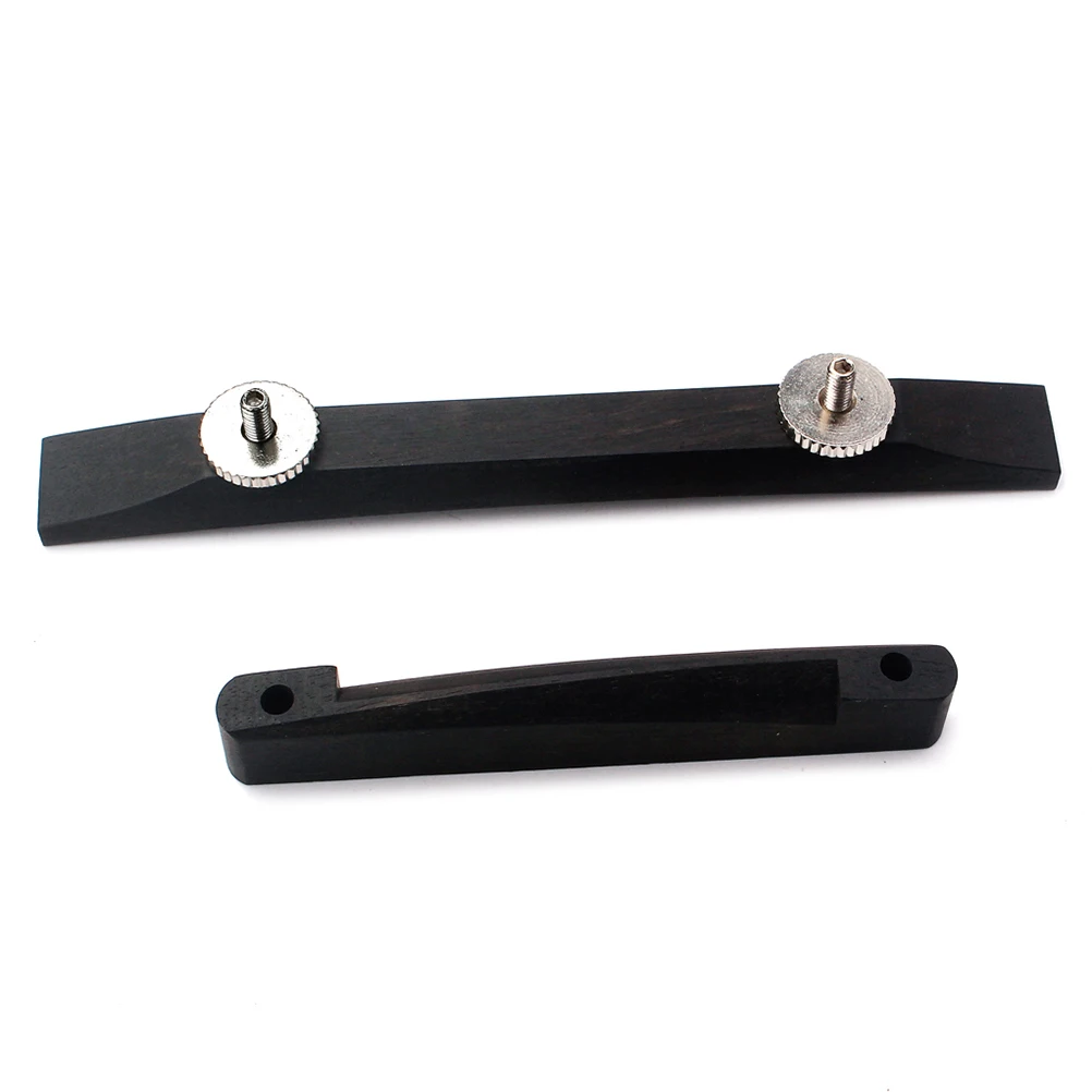 

Jazz Guitar Bridge Adjustable Thumb Wheels Lightweight Durable Smooth Polished Acoustic Bridge Parts Instrument