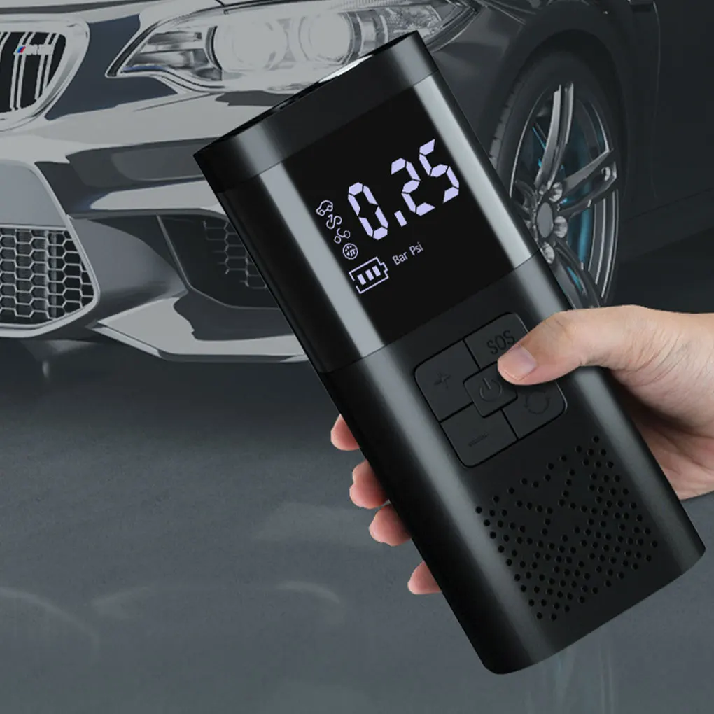 Black Inflation Car Lighting Portable Rechargeable Air Precise Air